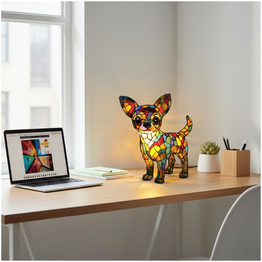 Lampada Decorativa Premium – A vida com um Chihuahua: uma história de amor e amizade