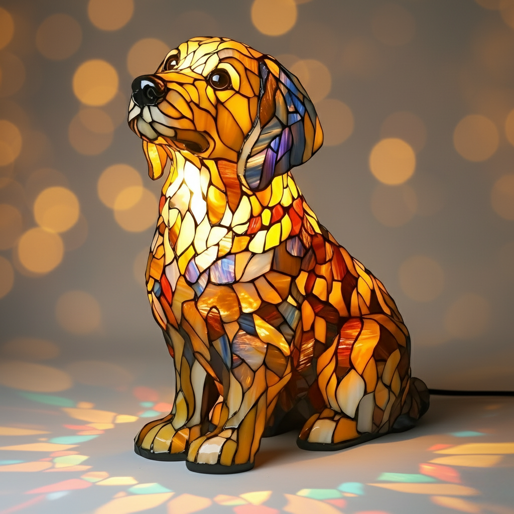 Lampada Decorativa Premium – Aurora – Radiant Golden Retriever