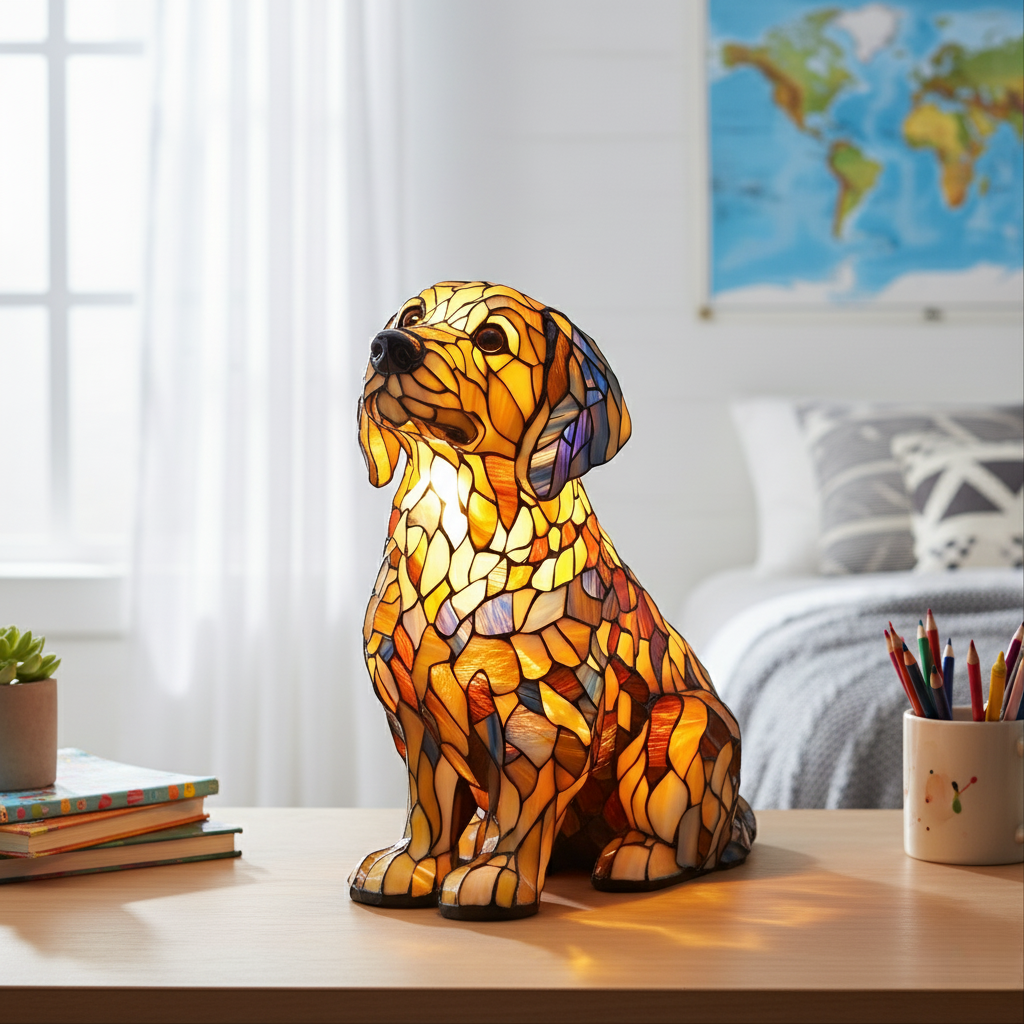 Lampada Decorativa Premium – Aurora – Radiant Golden Retriever