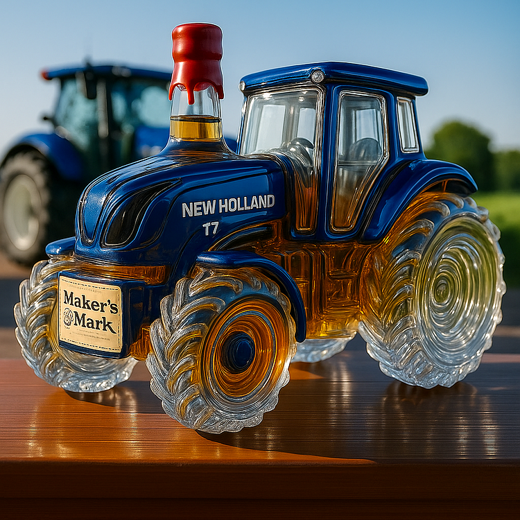 Whisky da Casa clássico em forma de trator New Holland T7