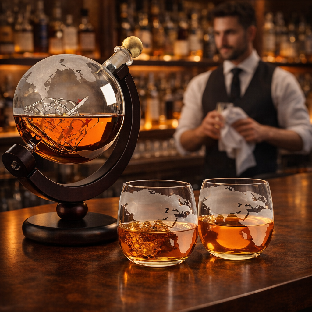 Whisky da Casa + 2 Copos - Edição Mapa do Mundo