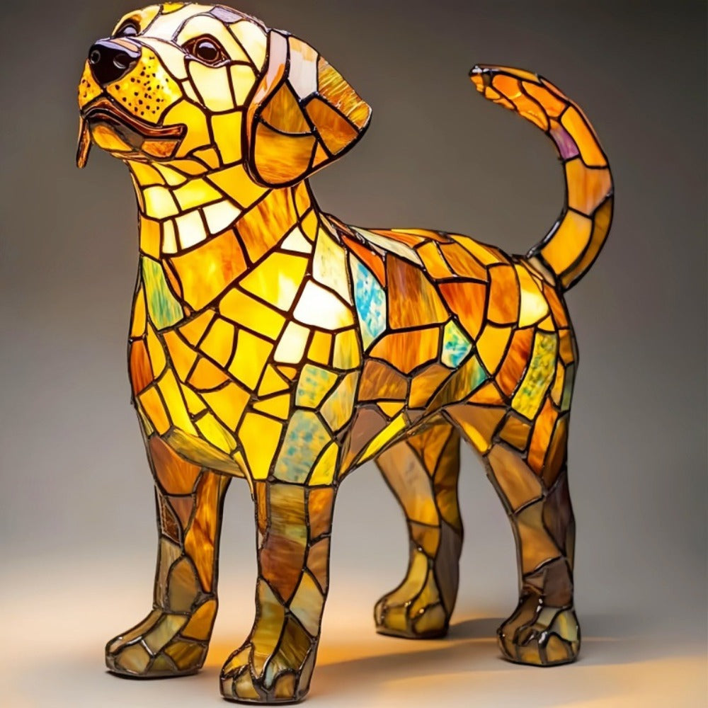 Lampada Decorativa Premium – Aurora, O Labrador da Luz Eterna e Gentil