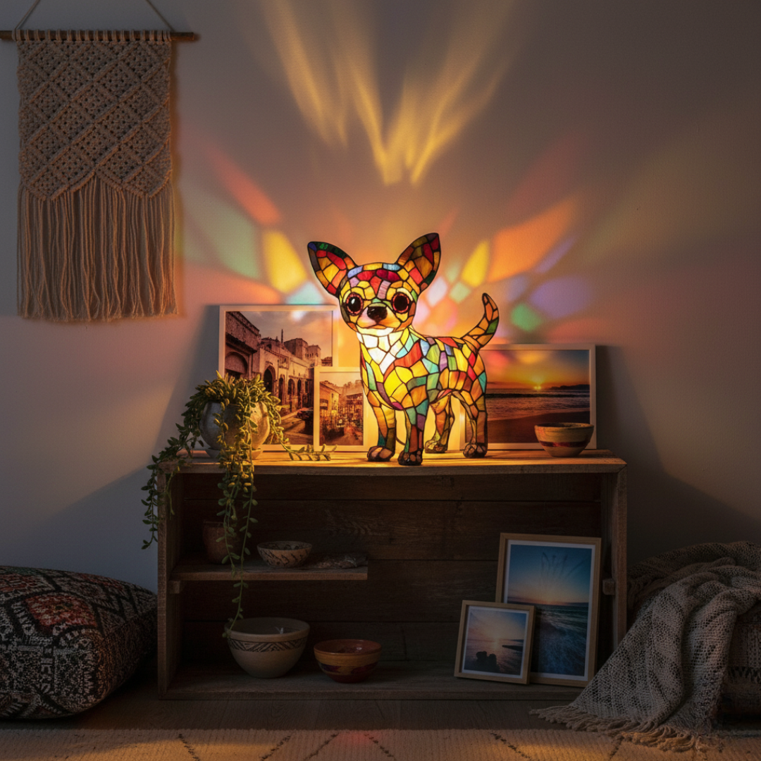 Lampada Decorativa Premium – A vida com um Chihuahua: uma história de amor e amizade
